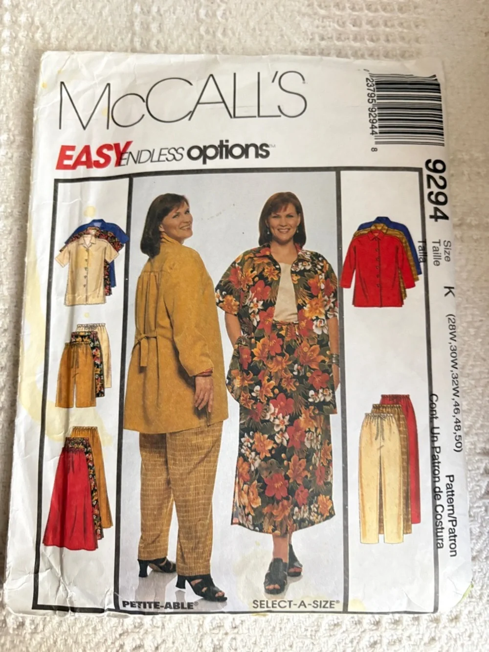 McCalls Easy Pattern 9294 K for Women’s Entire Outfit